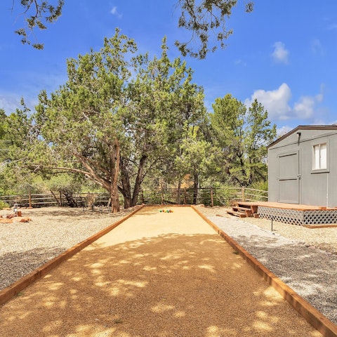 Get together and play a game of bocce in the backyard