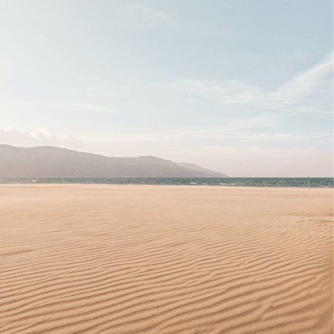 Stroll 450m to a sandy beach to swim in the sea