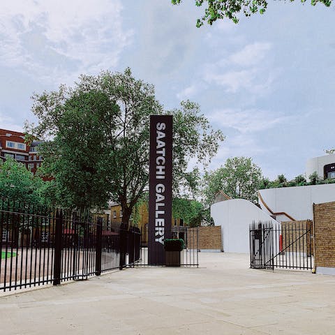 Take in modern art at the Saatchi Gallery, just seven minutes away on foot