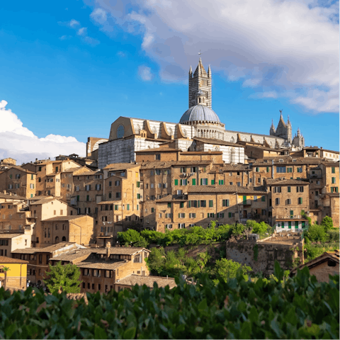 See the sights of Siena – it's a thirty-minute drive