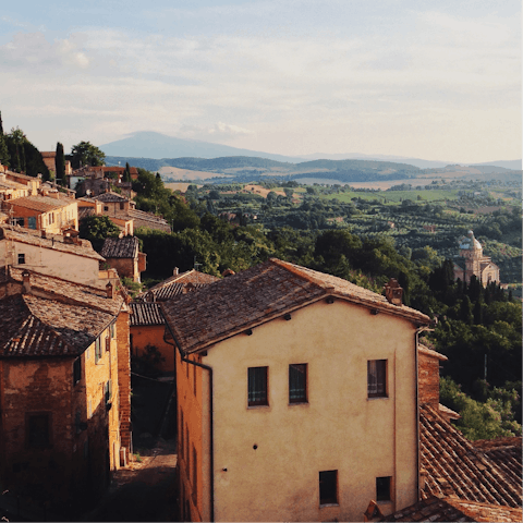 Explore the hilltop town of Montepulciano – just 4 kilometres away