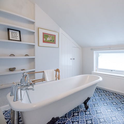 Feel a wonderful sense of wellbeing whilst soaking in the bath