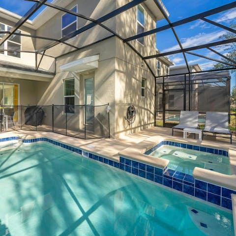 Embrace relaxing dips in the private swimming pool