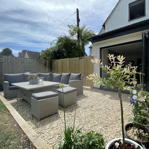 Grab the wine and cheese board to enjoy outside as you bask in the sun