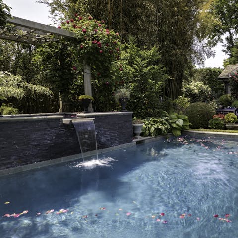 Cool off in the private swimming pool