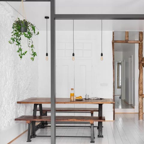 Eat, drink and be merry in the chic dining area