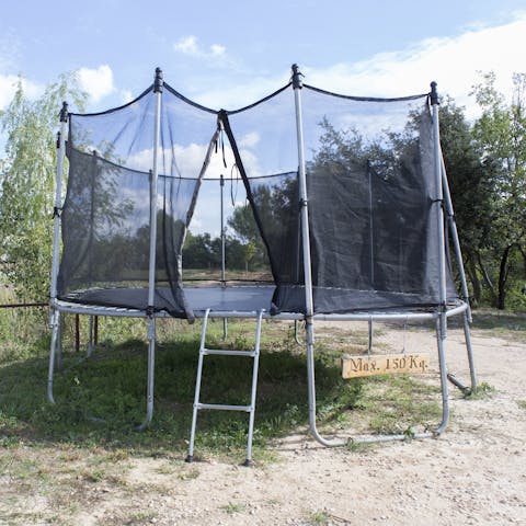 Bounce around the trampoline