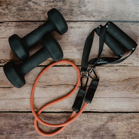 Stay on top of your fitness routine with a session at the on-site gym