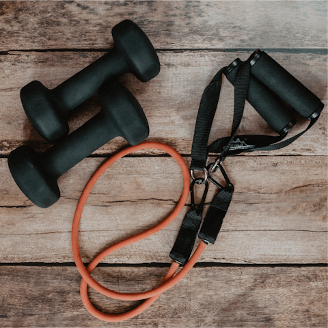 Stay on top of your fitness routine with a session at the on-site gym