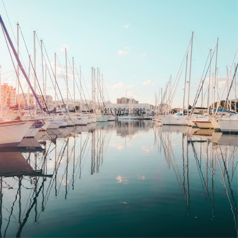 Take a scenic twenty-five minute stroll down to the sea