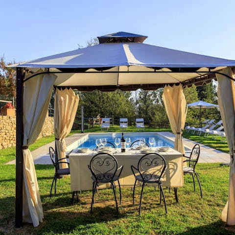 Dive into the private pool for a refreshing start to the day