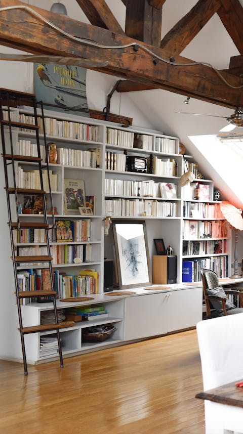A wall of books