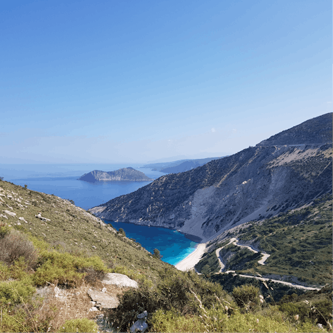 Explore the coastline – Amandakis Beach is a nineteen-minute walk