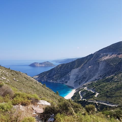 Explore the coastline – Amandakis Beach is a nineteen-minute walk