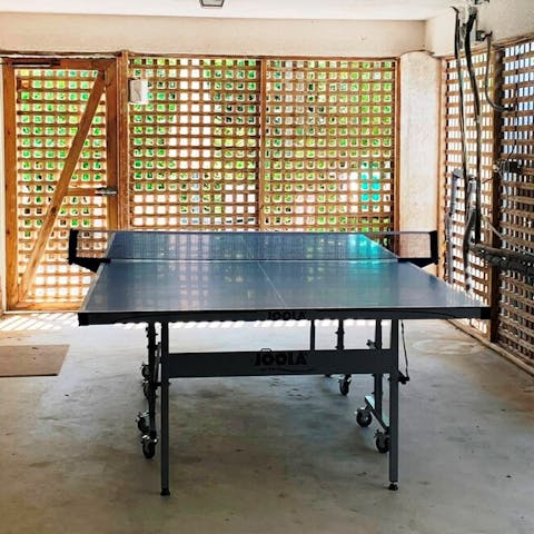 Get the games going with a round of ping pong