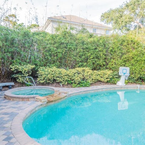 Plunge into the spa and pool for waters a bit warmer than the Atlantic