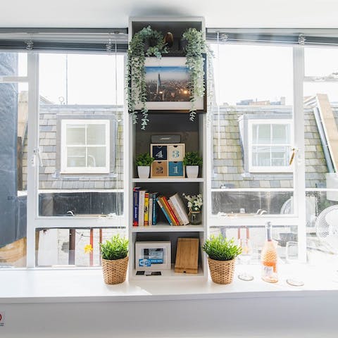 Let in plenty of sunlight with the home's large windows