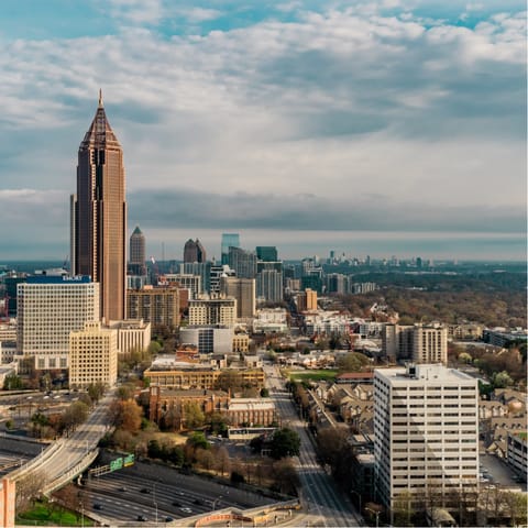 Sample the bars and restaurants in Atlanta or have a stroll along the Eastside Beltline Trail, a five-minute ride or fifteen-minute walk away