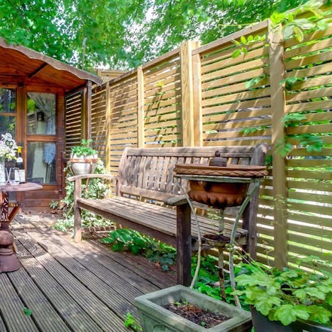 Start your day in the lush garden