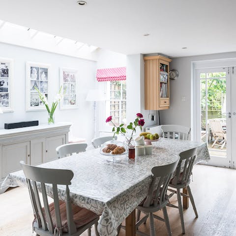 The country chic open plan kitchen