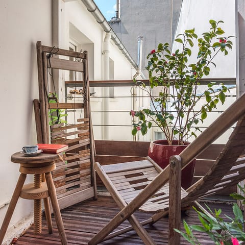 tranquil private balcony