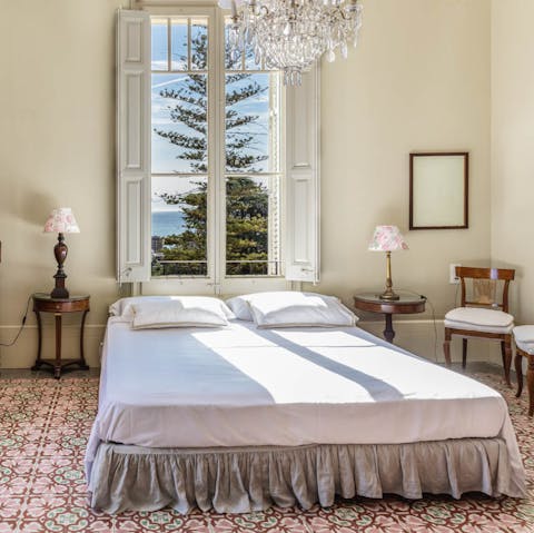 Let the sea breeze fill the bedrooms