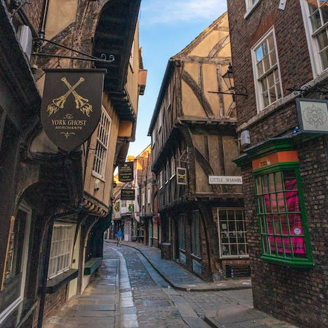 Stroll down the world famous York Shambles