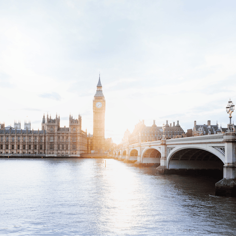 Stay just a ten-minute walk from Westminster
