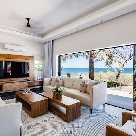 Relax on the sofa to the sound of the distant waves
