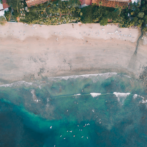Stroll to Tamarindo Beach to swim, surf, and savour the scenery