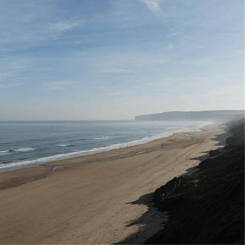 Sprawl out on Filey Beach on sunny afternoons – it's a five-minute walk away
