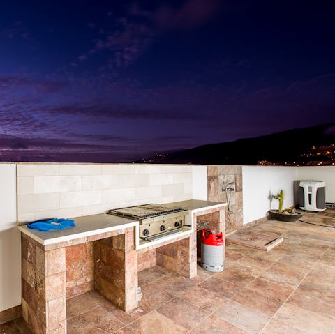 Grill up some lunch or a late-night snack on the barbecue by the pool