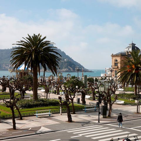 Bask on neighbouring La Concha Beach