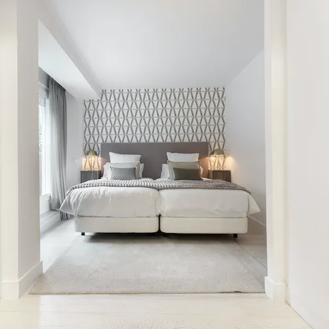 Wake up refreshed in your breezy, light-filled bedroom