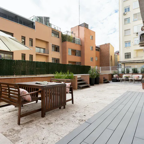 Unwind on the upstairs terrace with a cold cerveza