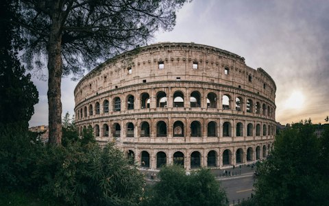 Marvel at the Colosseum, a twenty-minute walk away