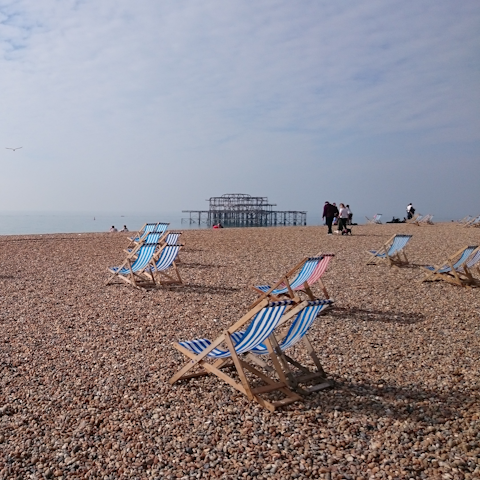 Explore Brighton's famous beach and pier, a forty-minute drive from your door