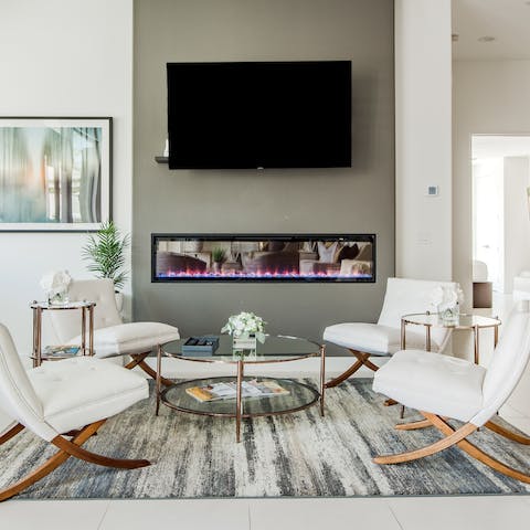 Find a cosy spot in the spacious open plan living space