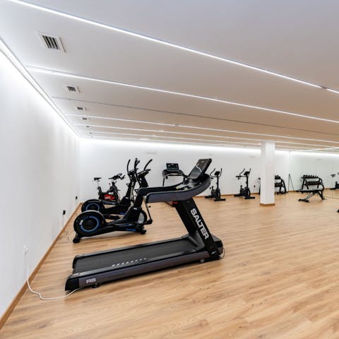 Get your heart rate up with a sprint on the treadmill