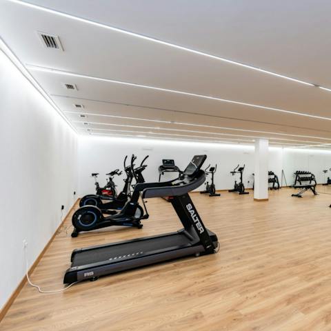 Get your heart rate up with a sprint on the treadmill