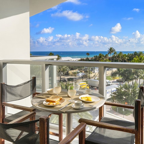 Wine or dine alongside sea views