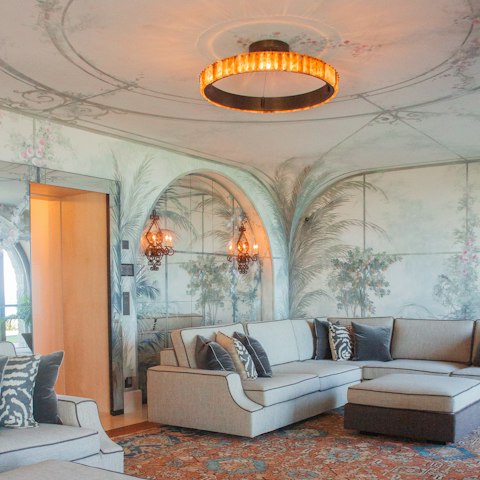 Live in luxury amid designer furnishings and artwork