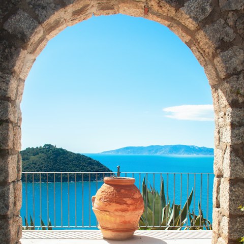 Revel in panoramic views of the Mediterranean from every room