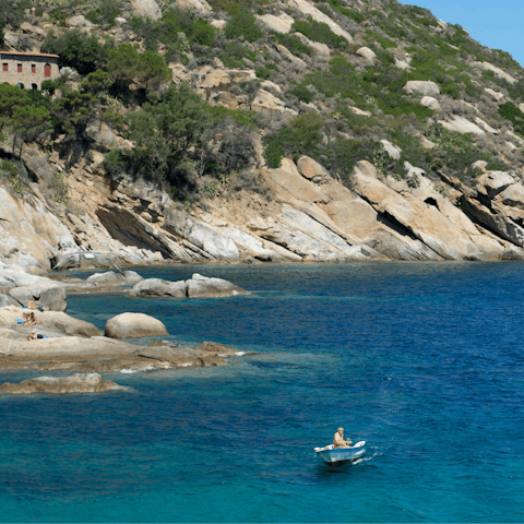 Make the most of direct access to a private cove
