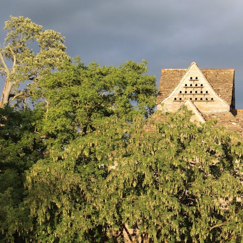 Enjoy the views over to the dovecote