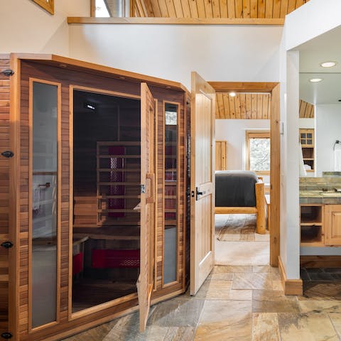 Boost your serotonin levels with a session in the sauna
