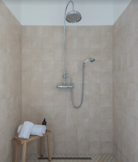 Freshen up in the Italian shower in the ensuite