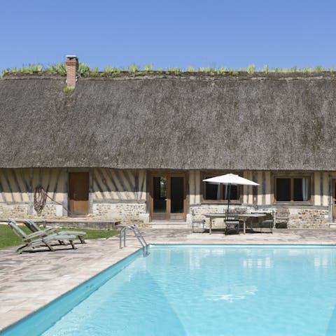 Take a swim in the heated pool