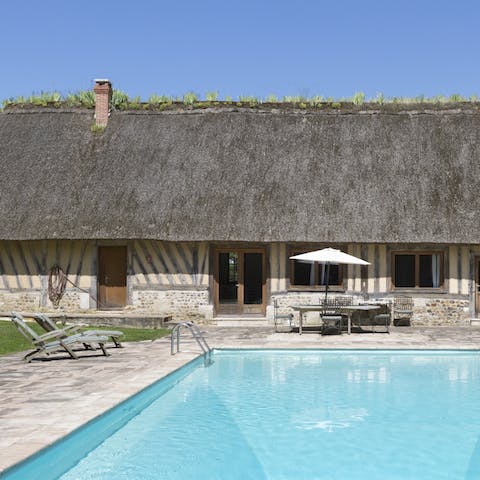 Take a swim in the heated pool