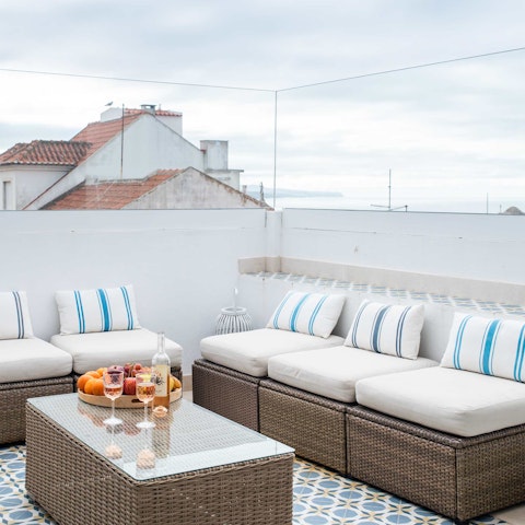 Enjoy sea views from the private roof terrace